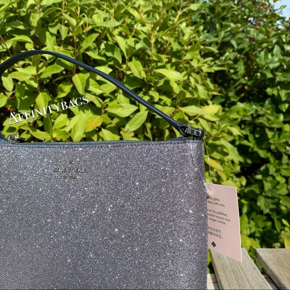 Kate spade joeley glitter crossbody dusk dawn blue - Picture 2 of 7